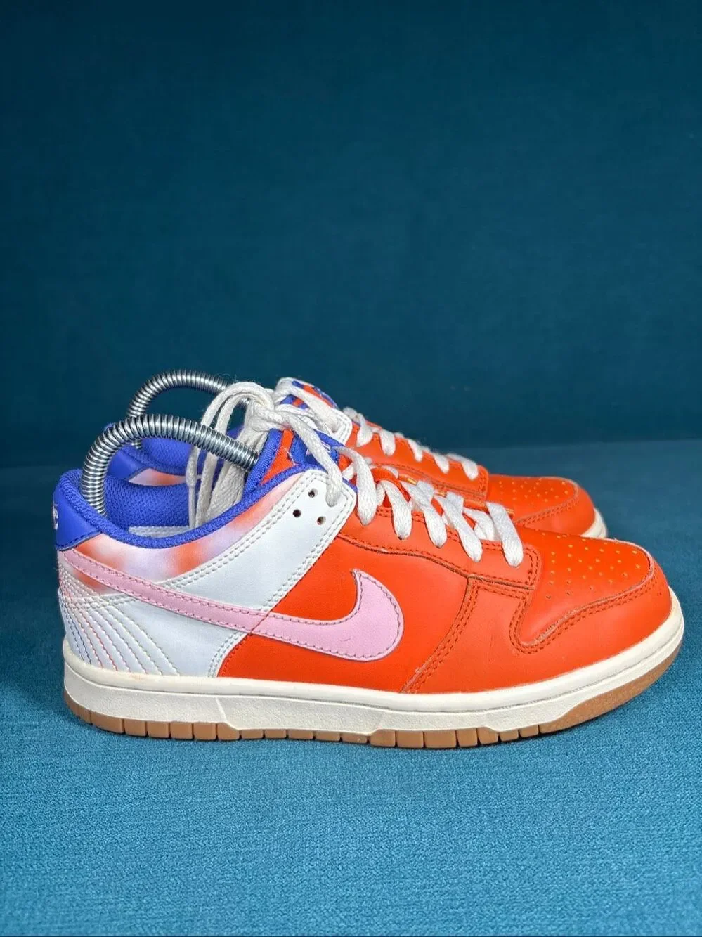 Nike Dunk Low GS Safety Orange Pink Foam Royal Size 5.5Y Women's 7 FN0600-801